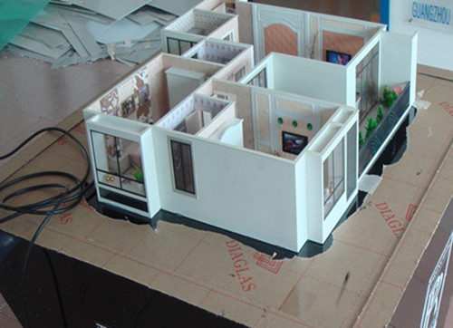 مبنى تجاري نماذج معمارية مصغرة مع نظام الإضاءة